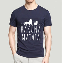 Load image into Gallery viewer, HAKUNA MATATA Men T Shirt 2019 Summer 100% Cotton High Quality Men T Shirt Slim Fit Casual Anime T-Shirt The Lion King Tops Tees