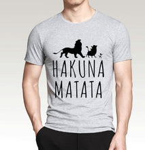 Load image into Gallery viewer, HAKUNA MATATA Men T Shirt 2019 Summer 100% Cotton High Quality Men T Shirt Slim Fit Casual Anime T-Shirt The Lion King Tops Tees
