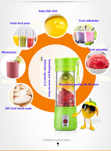 Load image into Gallery viewer, Portable USB  Cup Fruit  Mixing juicer smoothie blender