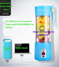 Load image into Gallery viewer, Portable USB  Cup Fruit  Mixing juicer smoothie blender