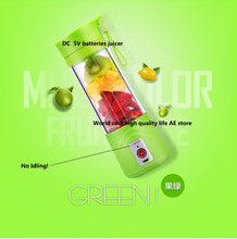 Load image into Gallery viewer, Portable USB  Cup Fruit  Mixing juicer smoothie blender