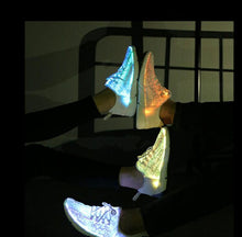 Load image into Gallery viewer, Led Fiber USB Recharge glowing Sneakers