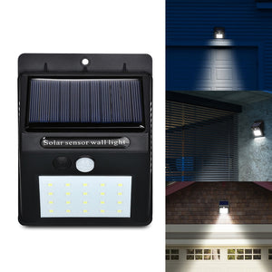 Waterproof 20 LED Solar Power PIR Motion Sensor Wall Light