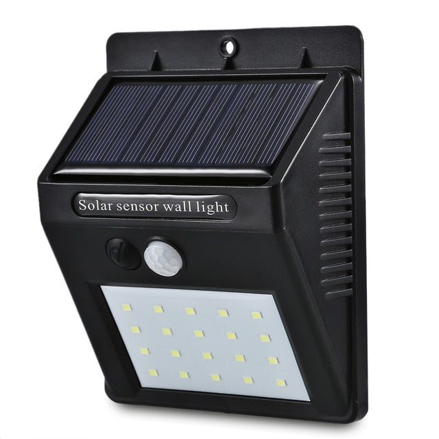 Waterproof 20 LED Solar Power PIR Motion Sensor Wall Light