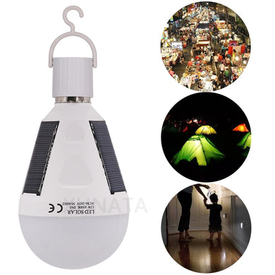 7W 12W PORTABLE RECHARGEABLE SOLAR POWERED WATERPROOF LED BULB