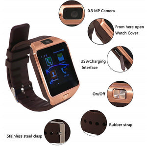 BLUETOOTH ANDROID SMART WATCH SMARTWATCH WITH 8GB SD CARD