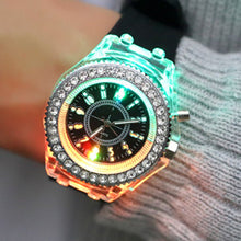 Load image into Gallery viewer, TRENDY LED FLASH LUMINOUS  7 COLOR LIGHT WRISTWATCH