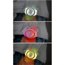 Load image into Gallery viewer, TRENDY LED FLASH LUMINOUS  7 COLOR LIGHT WRISTWATCH