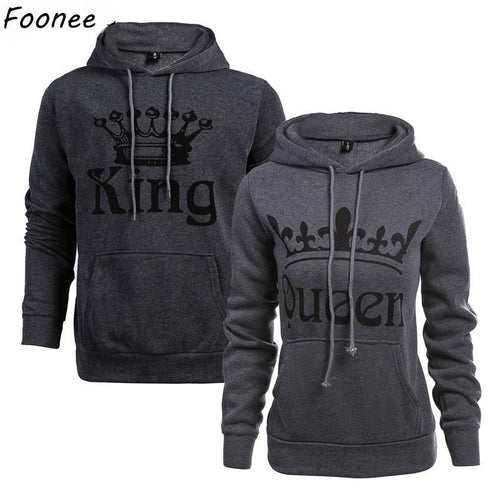King Queen Sweatshirt Lovers Hoodies