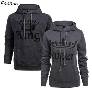 King Queen Sweatshirt Lovers Hoodies