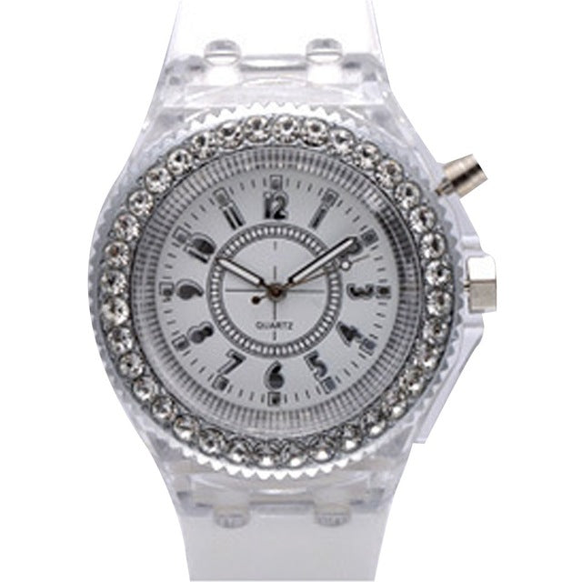TRENDY LED FLASH LUMINOUS  7 COLOR LIGHT WRISTWATCH