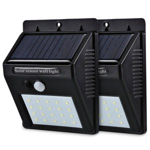 Waterproof 20 LED Solar Power PIR Motion Sensor Wall Light