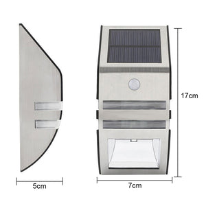 Motion Sensor Solar Powered Waterproof Wall Light