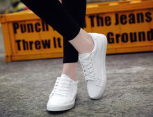 Load image into Gallery viewer, 2019 new spring  feminino lace-up white woman  shoes sneakers