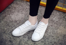 Load image into Gallery viewer, 2019 new spring  feminino lace-up white woman  shoes sneakers