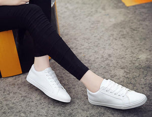 2019 new spring  feminino lace-up white woman  shoes sneakers