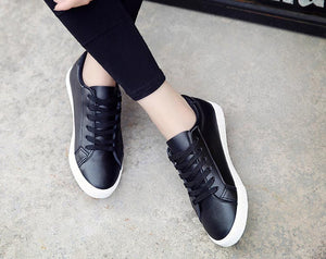 2019 new spring  feminino lace-up white woman  shoes sneakers