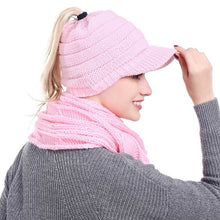 Load image into Gallery viewer, ponytail beanies &amp; scarf sets