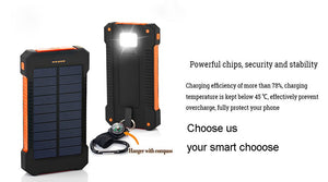 Waterproof  Solar Power Bank  20000mAh with Battery
