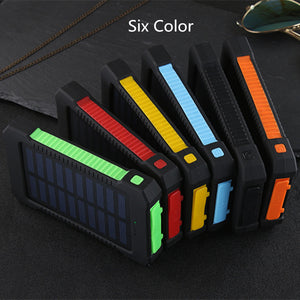 Waterproof  Solar Power Bank  20000mAh with Battery