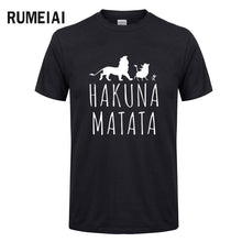 Load image into Gallery viewer, HAKUNA MATATA Men T Shirt 2019 Summer 100% Cotton High Quality Men T Shirt Slim Fit Casual Anime T-Shirt The Lion King Tops Tees