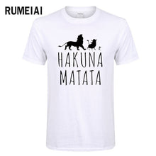 Load image into Gallery viewer, HAKUNA MATATA Men T Shirt 2019 Summer 100% Cotton High Quality Men T Shirt Slim Fit Casual Anime T-Shirt The Lion King Tops Tees