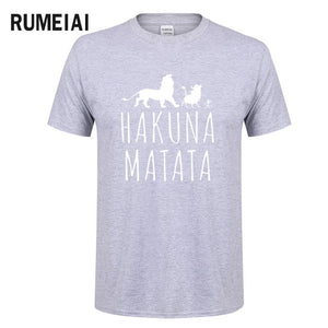 HAKUNA MATATA Men T Shirt 2019 Summer 100% Cotton High Quality Men T Shirt Slim Fit Casual Anime T-Shirt The Lion King Tops Tees