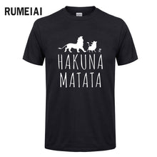 Load image into Gallery viewer, HAKUNA MATATA Men T Shirt 2019 Summer 100% Cotton High Quality Men T Shirt Slim Fit Casual Anime T-Shirt The Lion King Tops Tees