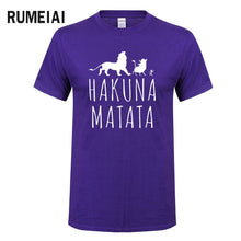 Load image into Gallery viewer, HAKUNA MATATA Men T Shirt 2019 Summer 100% Cotton High Quality Men T Shirt Slim Fit Casual Anime T-Shirt The Lion King Tops Tees