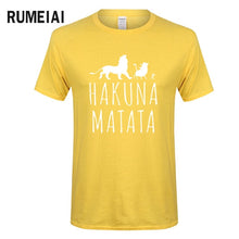 Load image into Gallery viewer, HAKUNA MATATA Men T Shirt 2019 Summer 100% Cotton High Quality Men T Shirt Slim Fit Casual Anime T-Shirt The Lion King Tops Tees