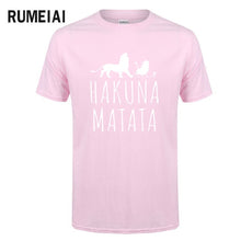 Load image into Gallery viewer, HAKUNA MATATA Men T Shirt 2019 Summer 100% Cotton High Quality Men T Shirt Slim Fit Casual Anime T-Shirt The Lion King Tops Tees