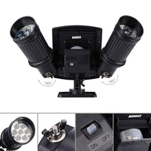 Load image into Gallery viewer, MOTION SENSOR  DUAL-HEAD WALL-MOUNTED  SOLAR POWERED SECURITY LIGHT FOR OUTDOOR