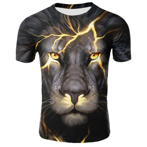 2019 Cool 3D T-shirt Lion Shirt Cool men