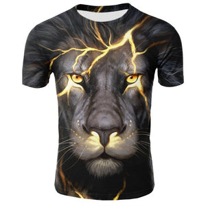 2019 Cool 3D T-shirt Lion Shirt Cool men