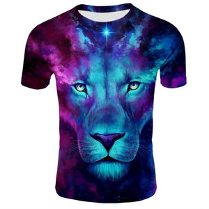 2019 Cool 3D T-shirt Lion Shirt Cool men