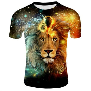 2019 Cool 3D T-shirt Lion Shirt Cool men