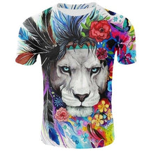 Load image into Gallery viewer, 2019 Cool 3D T-shirt Lion Shirt Cool men