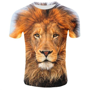 2019 Cool 3D T-shirt Lion Shirt Cool men