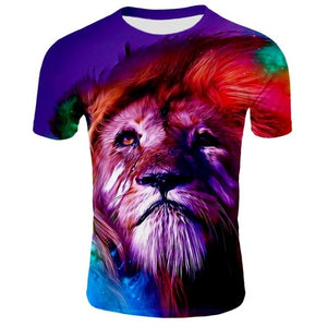2019 Cool 3D T-shirt Lion Shirt Cool men