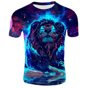 2019 Cool 3D T-shirt Lion Shirt Cool men