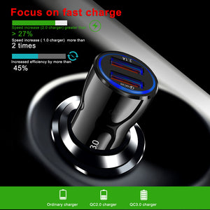 FREE  Quick Car Charger Charge 3.0  Mobile Phone Charger
